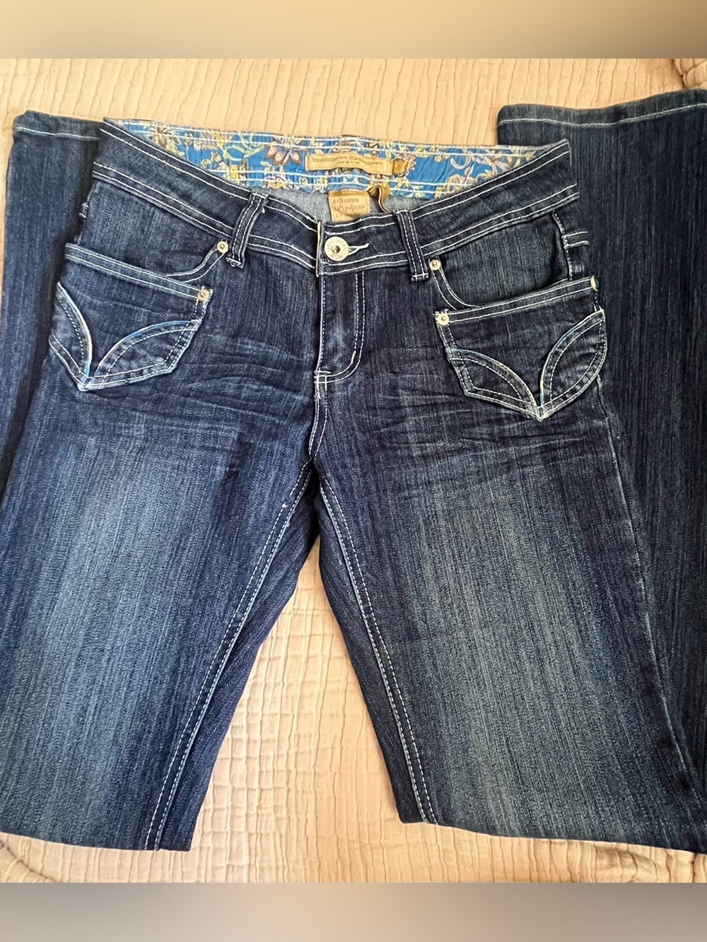 Boom Boom Y2K Jeans Women's Dark Indigo Bootcut Denim
